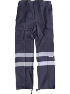 WorkTeam Pantalón sin Elástico con Refuerzos, Multibolsillos y 2 Cintas Reflectantes. Hombre