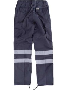 WorkTeam Pantalón sin Elástico con Refuerzos, Multibolsillos y 2 Cintas Reflectantes. Hombre
