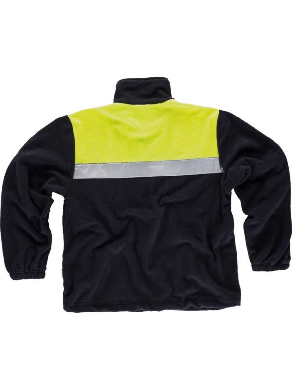 WorkTeam Forro Polar Bicolor Alta Visibilidad con Cremallera y Cintas Reflectantes. Unisex
