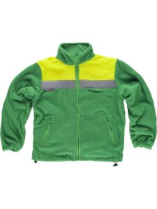 WorkTeam Forro Polar Bicolor Alta Visibilidad con Cremallera y Cintas Reflectantes. Unisex