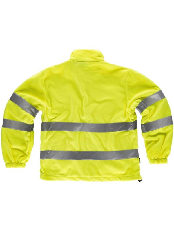 WorkTeam Forro Polar Alta Visibilidad Cierre de Cremallera, 2 Cintas en Pecho, Espalda y Mangas. EN ISO 20471:2013 Unisex