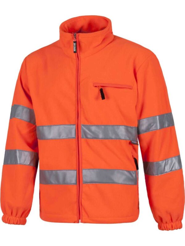 WorkTeam Forro Polar Alta Visibilidad Cierre de Cremallera, 2 Cintas en Pecho, Espalda y Mangas. EN ISO 20471:2013 Unisex - Imagen 2