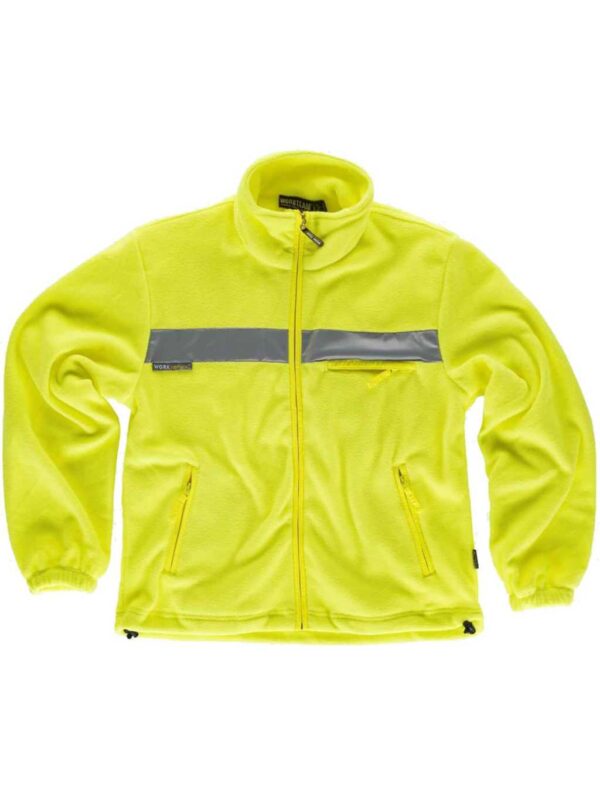 WorkTeam Forro Polar Alta Visibilidad con Cremallera y Cintas Reflectantes. Unisex