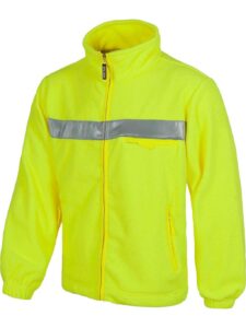 WorkTeam Forro Polar Alta Visibilidad con Cremallera y Cintas Reflectantes. Unisex