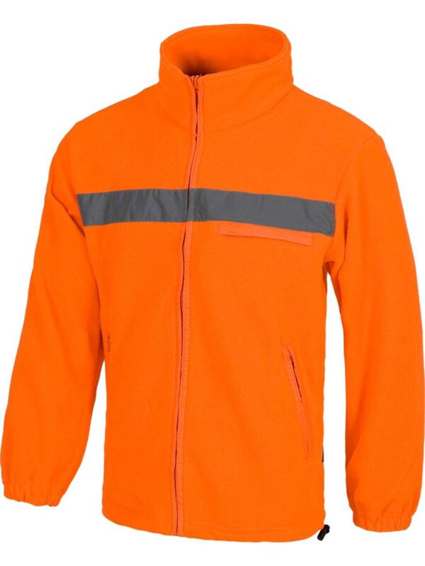 WorkTeam Forro Polar Alta Visibilidad con Cremallera y Cintas Reflectantes. Unisex - Imagen 2
