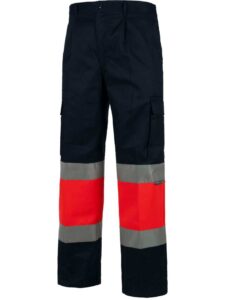 WorkTeam Pantalón Multibolsillos con Dos Cintas de Alta Visibilidad. EN ISO20471:2013. Hombre