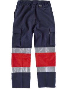WorkTeam Pantalón Multibolsillos con Dos Cintas de Alta Visibilidad. EN ISO20471:2013. Hombre