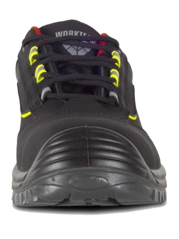 Workteam Zapato de seguridad, trabajo, antiestático, resistente al deslizamiento, perforación, hidrocarburos y absorción de agua,  puntera antiimpactos. Detalles reflec y de alta visibilidad. Unisex