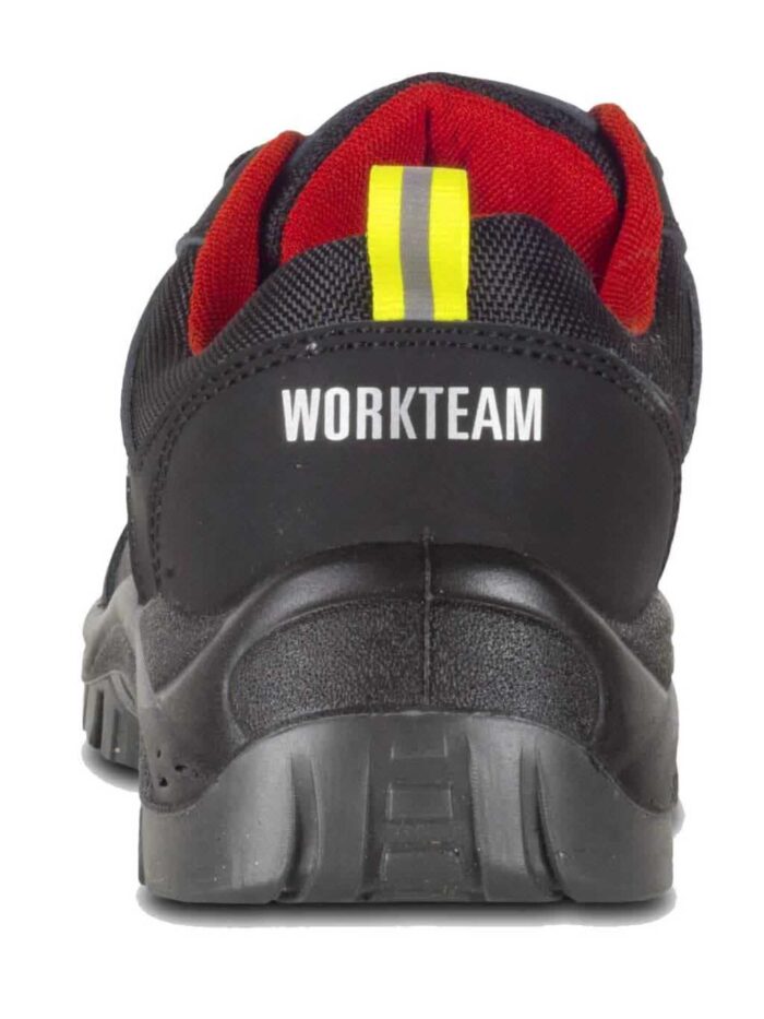 Workteam Zapato de seguridad, trabajo, antiestático, resistente al deslizamiento, perforación, hidrocarburos y absorción de agua,  puntera antiimpactos. Detalles reflec y de alta visibilidad. Unisex