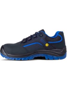 WORKTEAM Zapato de Seguridad Antiestático ESD, Piel de Nobuk, resistente al deslizamiento, perforación, hidrocarburos y absorción de agua,  puntera antiimpactos. Unisex