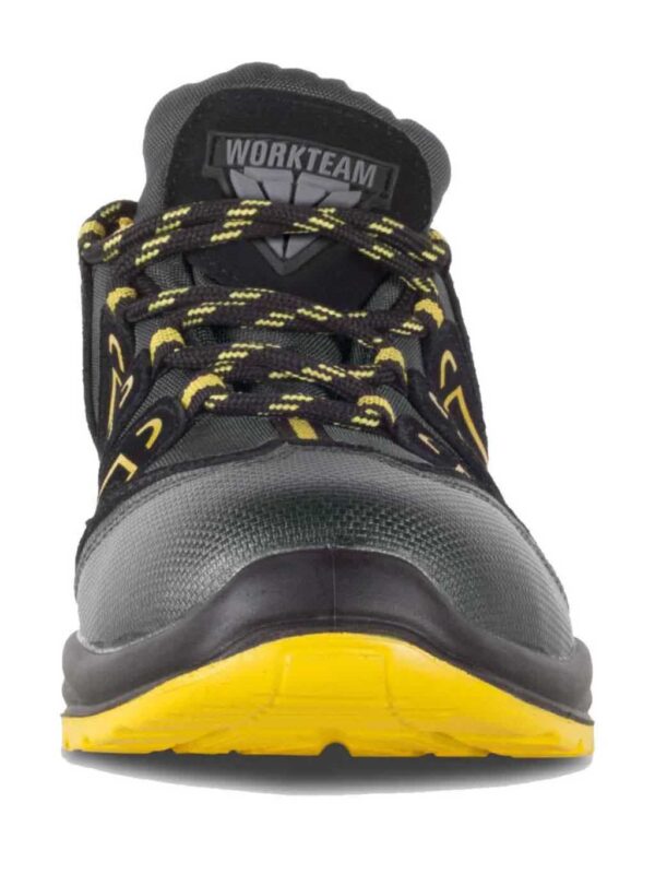 Work Team Zapato de seguridad tipo Treking, trabajo, antiestático, resistente al deslizamiento, perforación, hidrocarburos , puntera antiimpactos. Detalles reflectantes.