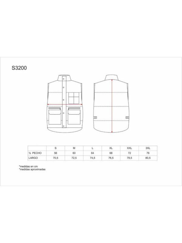 WorkTeam Chaleco Acolchado y Multibolsillos, con Cortavientos en Mangas. Hombre
