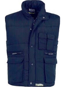 WorkTeam Chaleco Acolchado y Multibolsillos, con Cortavientos en Mangas