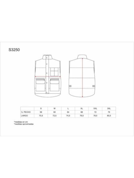WorkTeam Chaleco Acolchado y Multibolsillos, con Cortavientos en Mangas. Hombre