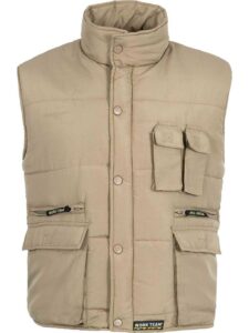 WorkTeam Chaleco Acolchado y Multibolsillos, con Cortavientos en Mangas. Unisex