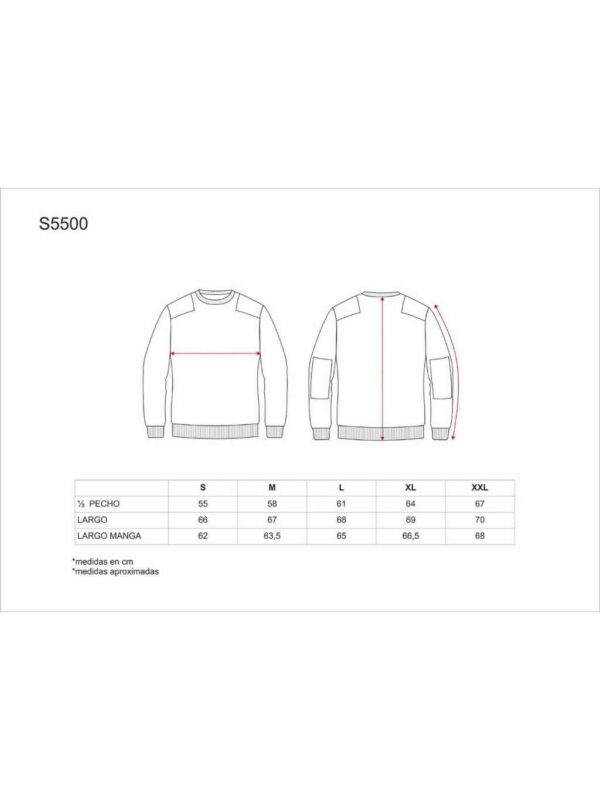 WorkTeam Jersey de Cuello Redondo con Refuerzos en Hombros y Codos. Unisex