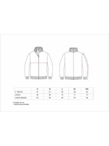 WorkTeam Chaqueta de Punto Fino con Cierre de Cremallera. Cuello Alto. Cintura y Puños Elásticos.