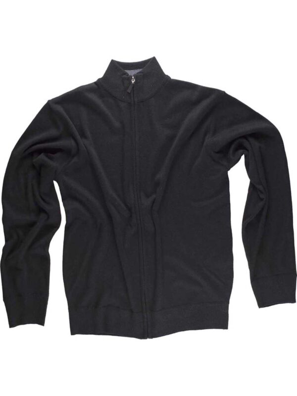 WorkTeam Chaqueta de Punto Fino con Cierre de Cremallera. Cuello Alto. Cintura y Puños Elásticos. - Imagen 3