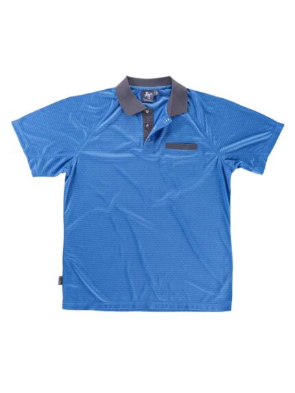 WorkTeam Polo combinado de manga corta en tejido técnico, bolso de pecho, deportivo, ligero, transpirable y de secado rápido. Hombre