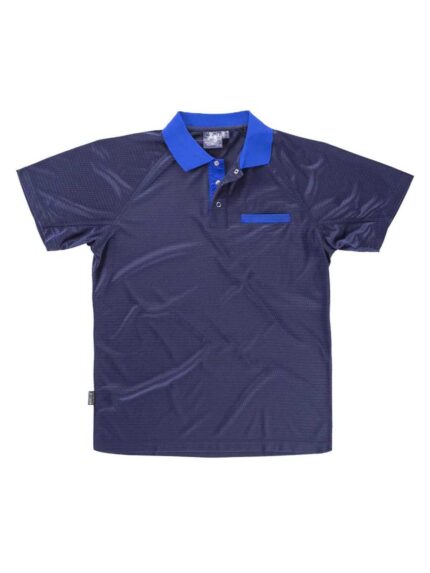 WorkTeam Polo combinado de manga corta en tejido técnico, bolso de pecho, deportivo, ligero, transpirable y de secado rápido.  Hombre