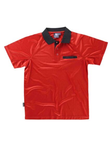WorkTeam Polo combinado de manga corta en tejido técnico, bolso de pecho, deportivo, ligero, transpirable y de secado rápido. Hombre