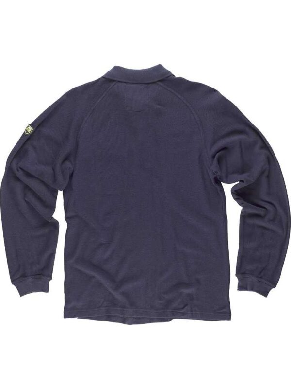 WorkTeam Polo Manga Larga, Ignífugo y Antiestático, 60% modacrilico 39% Algodón 1% Fibra Antiestática Hombre - Imagen 2