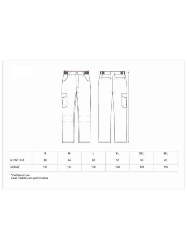 WorkTeam Pantalon Impermeable Caza, Pesca, Aire Libre, etc, Impermeable con Costuras Termoselladas, con 2 Bolsos Laterales, 2 Bolsos Traseros un Bolso en Pernera. - Imagen 3