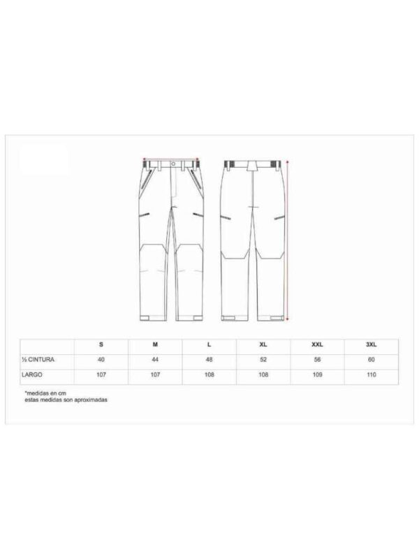 WorkTeam Pantalon Impermeable Caza y Pesca Combinado, con 2 Bolsos Laterales, 2 Bolsos Traseros y 2 Bolsos en Perneras. Hombre - Imagen 6