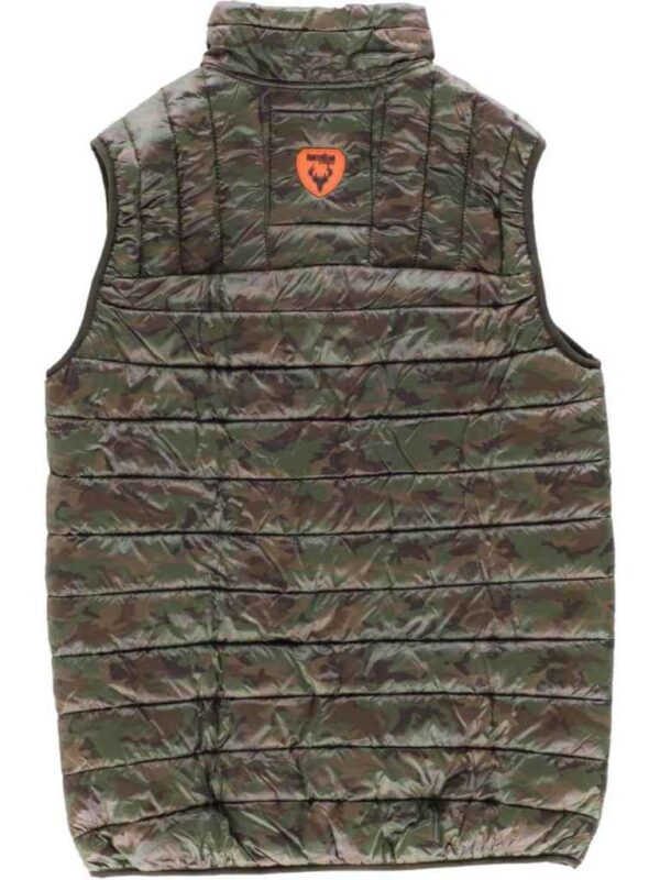 WorkTeam Chaleco Caza y Pesca Acolchado estampado Camuflaje, con 2 Bolsillos Laterales. Bolsa Transporte. - Imagen 2