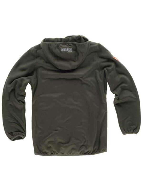 Work Team Chaqueta Caza Pesca Aire Libre etc, softshell, combinada con tejido Acolchado de Camuflaje, 2 Bolsos Laterales, con Capucha. - Imagen 2