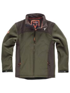 WorkTeam Cazadora Caza, Pesca, Tiempo Libre. Softshell con Dos Bolsillos Laterales, combinada. Unisex