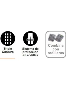 Workteam Pantalón Trabajo de Alta Visibilidad, Triple Costura, Tejido Grueso y Cintas Reflectantes. Hombre