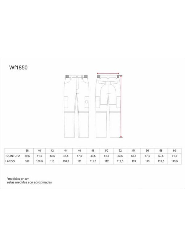 WorkTeam Pantalón Linea 8 Combinado Multibolsillos con Perneras Desmontables. Hombre