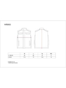 WorkTeam Chaleco Linea 5 Acolchado con Cierre Cremallera Combi 3 Colores, Vivos Reflectantes. Hombre