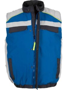 WorkTeam Chaleco Linea 5 Acolchado con Cierre Cremallera Combi 3 Colores, Vivos Reflectantes. Hombre