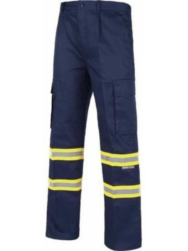 WorkTeam Pantalón con cintura elástica, multibolsillos y dos cintas reflectantes bicolor. HOMBRE - Imagen 2