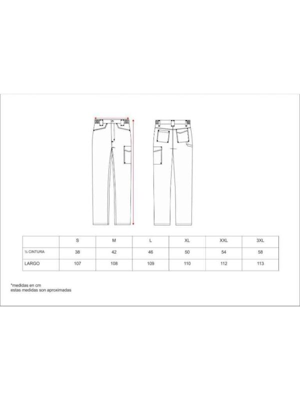 WorkTeamPantalón de tejido elástico bidireccional por construcción. Dos bolsos de abertura inclinada en los costados y un bolso lateral con pliegue HOMBRE - Imagen 6