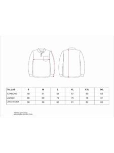 Workteam Polo Trabajo ANTIBACTERIANO de Manga Larga, cierre de Velcro, 100% algodón . Ideal Alimentación, Laboratorio, Sanidad, etc. Unisex