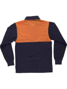WorkTeam Polo Manga Larga ALTA VISIBILIDAD, con Canesú Combinado, un Bolso de Pecho, 100% Algodón. Hombre