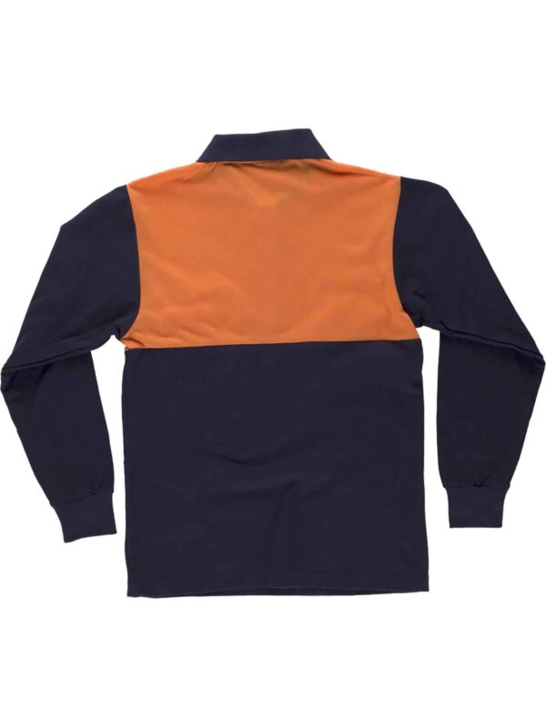 WorkTeam Polo Manga Larga ALTA VISIBILIDAD, con Canesú Combinado, un Bolso de Pecho, 100% Algodón. Hombre