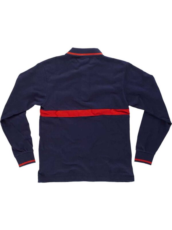 WorkTeam Polo Manga Larga con una Franja a Contraste, 100% Algodón. Hombre - Imagen 5