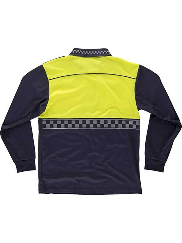 WorkTeam Polo Policía Manga Larga Combinado, con Cinta Reflectante termosellada y charreteras en Hombros. Hombre - Imagen 4