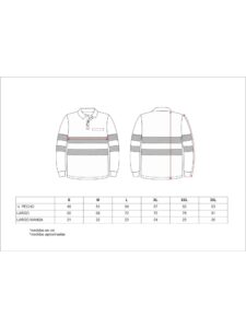 WorkTeam Polo Manga Larga perchado, Combinado Alta Visibilidad Cintas Reflectantes discontinuas EN ISO 20471
