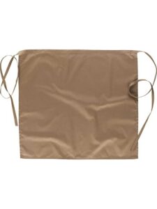 WorkTeam Delantal sin peto bicolor estampado café, con un bolsillo. 50x35. Unisex - Imagen 4