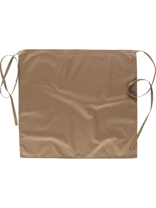 WorkTeam Delantal sin peto bicolor estampado café, con un bolsillo. 50x35. Unisex - Imagen 4