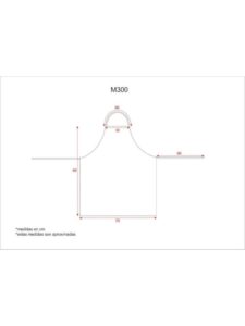 WorkTeam Delantal clásico largo 90x70 sin bolsillos, Fabricación especial. Unisex - Imagen 15