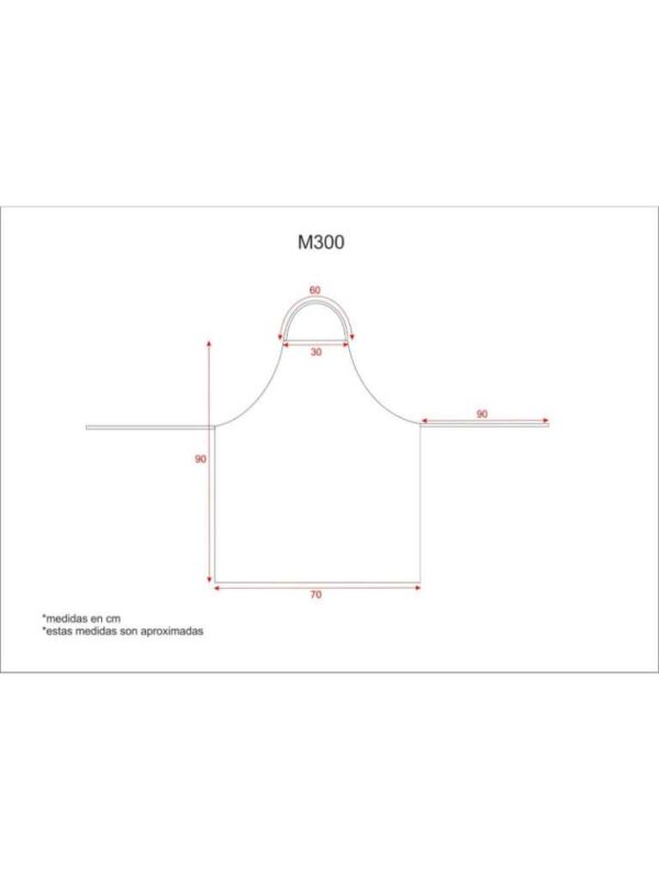 WorkTeam Delantal clásico largo 90x70 sin bolsillos, Fabricación especial. Unisex - Imagen 15
