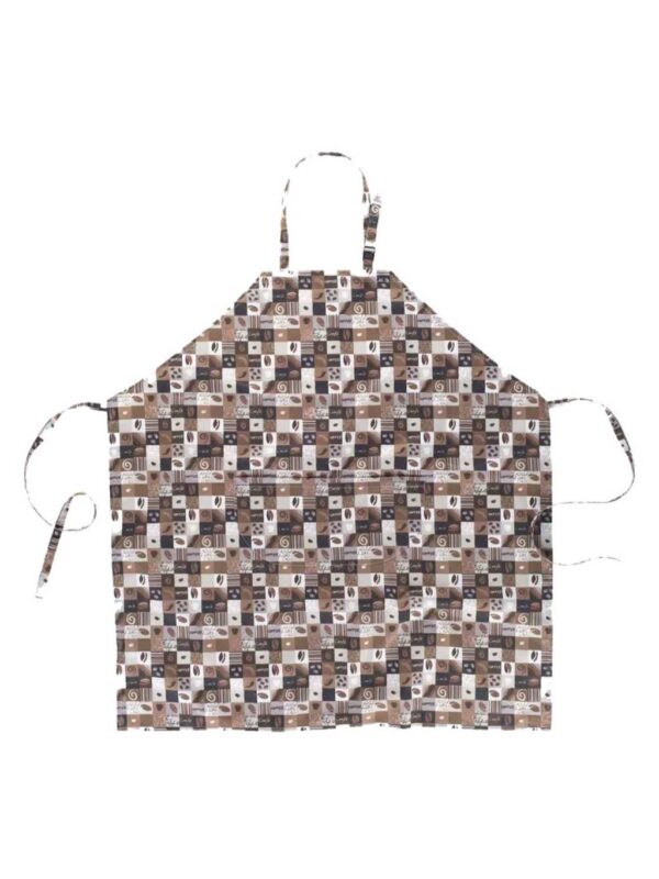 WorkTeam Delantal con Peto y un Bolso, Estampado café. 90x95. Hombre