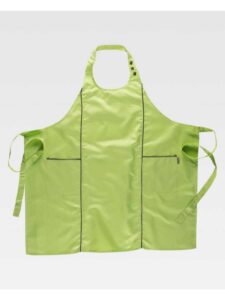WorkTeam Delantal con peto 90x90. Vivo a contraste. Unisex - Imagen 4