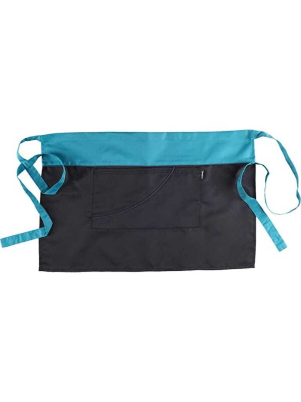 WorkTeam Delantal bicolor sin peto y vivo a contraste. 70x45. Unisex - Imagen 4